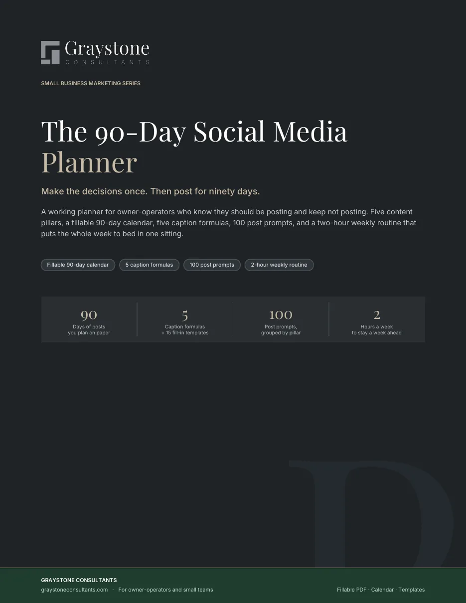 Cover of The 90-Day Social Media Planner